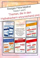 Vorschau - Unterrichtsreihen - Materialpaket - Mathe Klasse 4 und 5 - Deckblatt