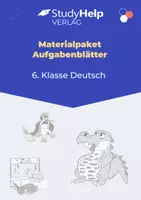 Vorschau - Arbeitsblätter - Materialpaket - Aufgabenblätter Deutsch für die 6. Klasse - Deckblatt
