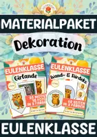 Vorschau - Mal- und Bastelvorlagen - Materialpaket - Dekoration für die Eulenklasse - Deckblatt
