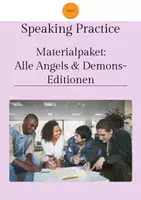 Vorschau - Arbeitsblätter - Materialpaket: ALLE (10x) Angels & Demons - Speaking Practice (wachsendes Paket) - Deckblatt