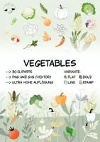 Vorschau - selbst erstellte Cliparts/Grafiken - Gemüse (BUNDLE) - ClipArt Paket - Deckblatt
