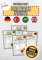 Vorschau - Arbeitsblätter - Materialpaket: Fake News – kindgerecht erklärt in 4 Sprachen 📰🌍 - Deckblatt