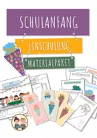 Vorschau - Arbeitsblätter - Materialpaket – Einschulung – Schulstart – Schulanfang 1. Klasse - Unterrichtsmaterial - Deutsch - Mathe - Deckblatt