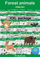 Vorschau - Unterrichtsreihen - Materialpaket - Forest animals XXL ENGLISCH - Wortschatzpaket - Deckblatt