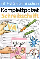 Vorschau - Unterrichtsreihen - Wachsendes Komplettpaket - Schreibschrift - Vereinfachte Augangsschrift - VA - Deckblatt