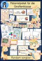 Vorschau - Arbeitsblätter - Giraffe Klassentier • Wachsendes Materialpaket zur Giraffenklasse 🦒– Deko, Organisation & mehr - Deckblatt