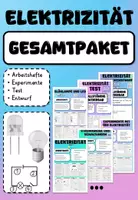 Vorschau - Stundenentwürfe - Materialpaket Elektrizität Strom - Deckblatt