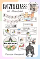 Vorschau - Stationenlernen - Katzen-Klasse Classroom Management Materialpaket (1./2./3./4. Klasse) - Deckblatt