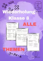 Vorschau - Arbeitsblätter - Materialpaket - Wiederholung Klasse 8 - Deckblatt