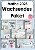 Vorschau - Arbeitsblätter - Wachsendes Paket: Alle Mathe-Materialien 2025 - Deckblatt