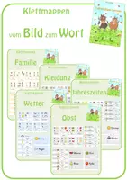 Vorschau - Fördermaterial/Inklusion - Klettmappen: vom Bild zum Wort (2) - Deckblatt