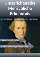 Vorschau - Arbeitsblätter - Erkenntnistheorie - Inhaltsfeld Menschliche Erkenntnis gem. Kernlehrplan - Deckblatt