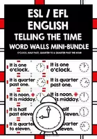 Vorschau - Poster - ENGLISH TELLING THE TIME WORD WALL MINI-BUNDLE - Deckblatt