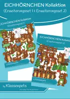 Vorschau - selbst erstellte Cliparts/Grafiken - Eichhörnchen Clipart Kollektion (Erweiterung 1 und 2) - Deckblatt