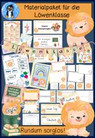 Vorschau - Arbeitsblätter - Löwe Klassentier • Wachsendes Materialpaket Löwenklasse 🦁 – Deko, Organisation & mehr - Deckblatt