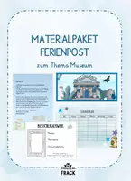 Vorschau - Mal- und Bastelvorlagen - Materialpaket Ferienpost zum Thema Museum - Deckblatt