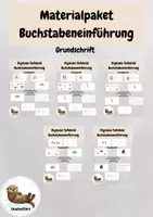 Vorschau - Präsentationen/Tafelbilder - Materialpaket zur Buchstabeneinführung - digitales Tafelbild (A-Z) Grundschrift - Deckblatt