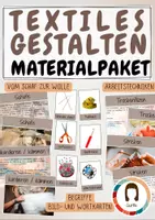 Vorschau - Poster - Materialpaket: Textiles Gestalten (Wollproduktion, Arbeitstechniken, Begriffskarten) - Deckblatt