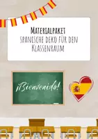 Vorschau - Bildkarten - Materialpaket - Spanische Deko für den Klassenraum - Deckblatt