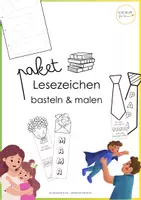 Vorschau - Mal- und Bastelvorlagen - Materialpaket Lesezeichen Basteln - Deckblatt