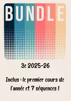 Aperçu - Préparation de séance / Séance complète - Bundle tout-en-un pour l'année de troisième (2025-26) - Page de couverture
