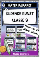 Vorschau - Unterrichtsreihen - Materialpaket Bildende Kunst Klasse 3 - mehr als 22 Kunstideen für das 3. Schuljahr - Deckblatt