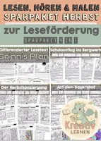 Vorschau - Arbeitsblätter - Materialpaket: Lesen Malen Hören HERBST - Deckblatt