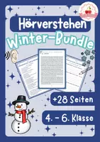 Vorschau - Arbeitsblätter - Deutsch Hörverstehen Winter/Weihnachten-Bundle (Klasse 4-6) - Deckblatt