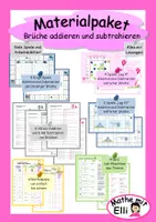 Vorschau - Arbeitsblätter - Materialpaket Brüche addieren und subtrahieren - Deckblatt