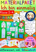 Vorschau - Stundenentwürfe - Ich bin einzigartig - MATERIALPAKET Klasse 2-4 Religion Ethik - Deckblatt