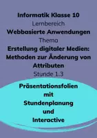 Vorschau - Arbeitsblätter - Informatik 10 - Methoden zur Änderung von Attributen - PAKET - Deckblatt