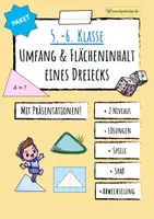 Vorschau - Arbeitsblätter - DREIECK - Umfang und Flächeninhalt - Deckblatt