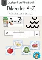 Vorschau - Fördermaterial/Inklusion - Bildkarten Buchstabeneinführung Lautbild A-Z - Deckblatt