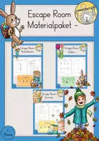 Vorschau - Arbeitsblätter - Escape room Mathematik Klasse 2 Materialpaket - Deckblatt