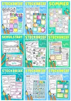 Vorschau - Arbeitsblätter - Kreative Steckbriefe Materialpaket - Zum Ausfüllen zum Schulstart & zum Kennenlernen SEK1 - Deckblatt