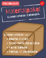Vorschau - Arbeitsblätter - Materialpaket Klassenarbeiten Liebeslyrik - Deckblatt