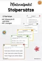 Vorschau - Spiele - Stolpersätze Materialpaket (Klasse 1) - Deckblatt