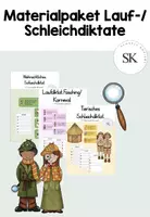 Vorschau - Arbeitsblätter - Laufdiktate/ Schleichdiktate Materialpaket - Deckblatt