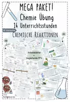 Vorschau - Stundenentwürfe - Chemische Reaktionen | Chemie Übung 8 | 14 fertige Unterrichtsstunden | sofort einsetzbares Materialpaket - Deckblatt