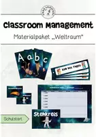 Vorschau - Arbeitsblätter - Classroom Management Grundschule - Weltraum - Deckblatt