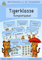 Vorschau - Mal- und Bastelvorlagen - Tigerklasse (Classroom management, Komplettpaket) - Deckblatt