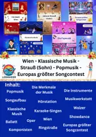 Vorschau - Arbeitsblätter - Wien_Klassische Musik_Johann Strauß (Sohn)_Popmusik_Europas größter Songcontest - Deckblatt