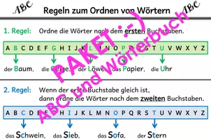 Vorschau - Spiele - PAKET zum Alphabet - ABC - Wörter ordnen - Wörterbuch - Deckblatt