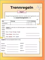 Vorschau - Arbeitsblätter - Materialpaket Trennregeln - Deckblatt