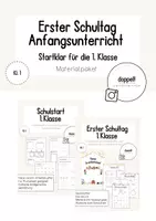 Vorschau - Arbeitsblätter - Erster Schultag / Anfangsunterricht (1. Klasse) - Materialpaket - Deckblatt