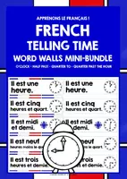 Vorschau - Poster - FRENCH TELLING THE TIME WORD WALLS MINI-BUNDLE - Deckblatt