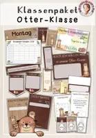 Vorschau - Mal- und Bastelvorlagen - Otterklasse Materialpaket | Klassentier Otter & Classroom Management - Deckblatt