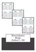 Vorschau - Spiele - Materialpaket Bingo - Zahlen 1 - 100 (9 Felder) - Deckblatt
