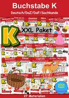 Vorschau - Unterrichtsreihen - Materialpaket - Buchstabe K XXL Paket Wortschatzpaket - DaZ/DaF, Deutsch, Sachunterricht (Grundschule) - Deckblatt