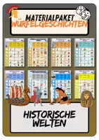 Vorschau - Arbeitsblätter - Materialpaket 8x Würfelgeschichten - Historische Welten + Wortspeicher und Vorlage - Deckblatt